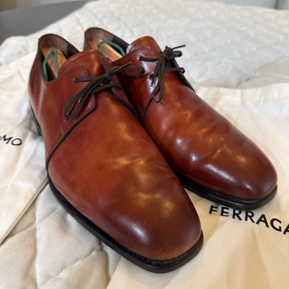 Ferragamo Tramezza Plain Toe Oxford